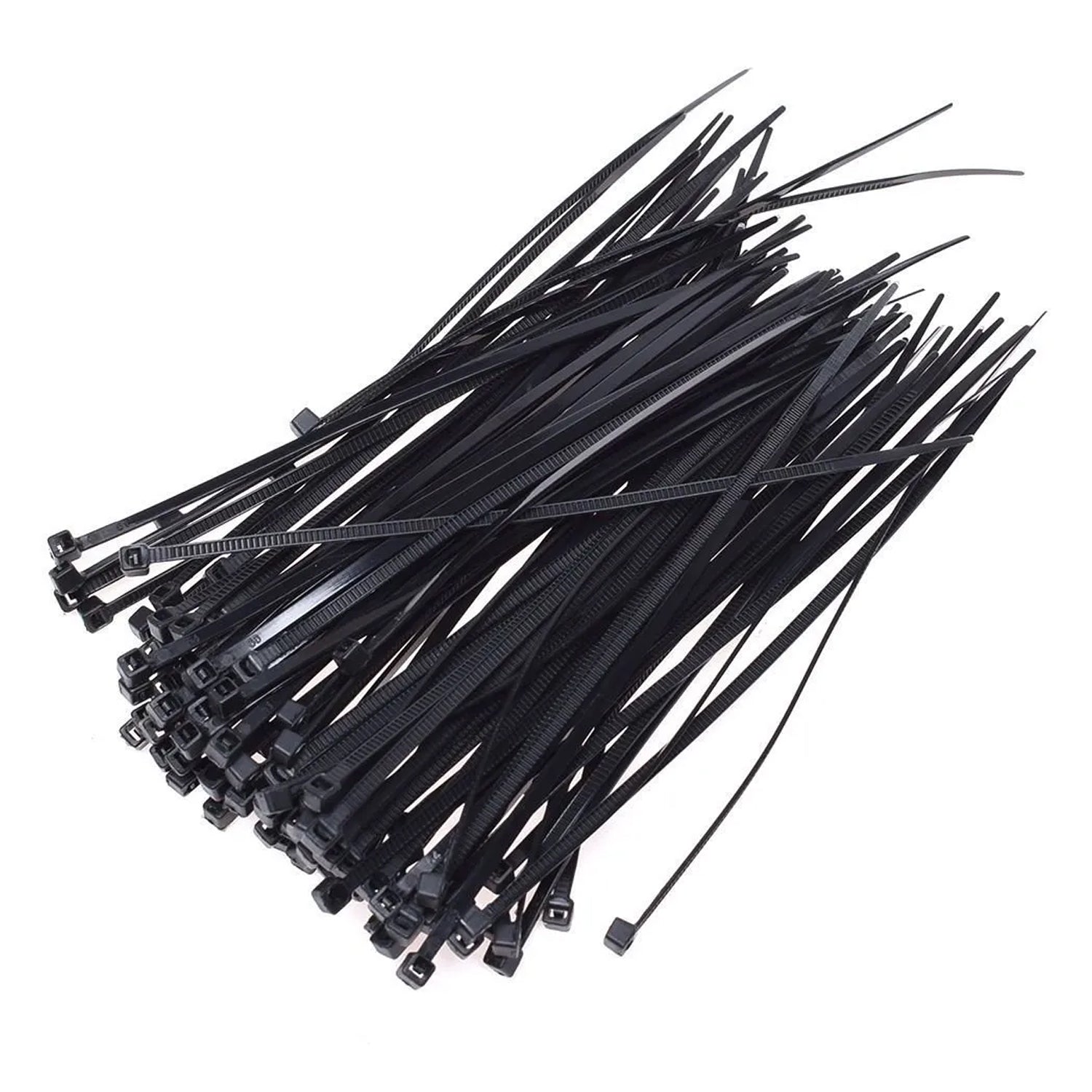 Heavy-duty nylon zip ties, 4 inches, black, pack of 100 Heavy-duty nylon zip ties, 4 inches, black, pack of 100